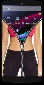 Sexy Girl Zipper Lock Screen screenshot 2