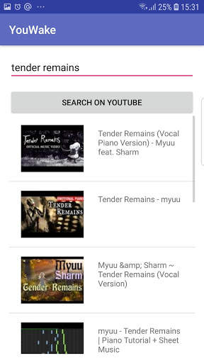 YouWake youtube alarm clock screenshot 2