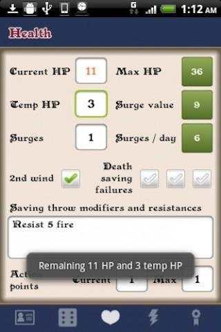 D&D 4 Android screenshot 4