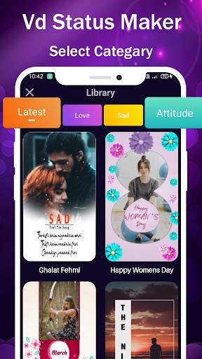 Vd – Lyrical Video Status Maker With Music screenshot 2