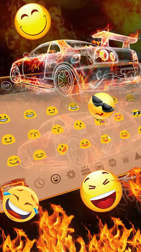Cool Fire Car Keyboard screenshot 3