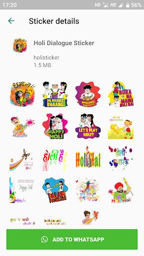 Holi Stickers For Whatsapp - WAStickers screenshot 6