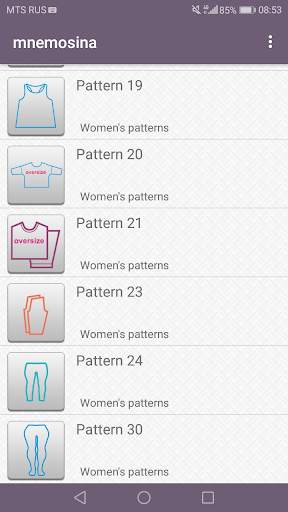 Mnemosina knitting patterns screenshot 2