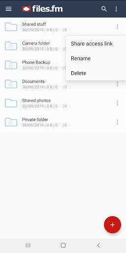 Files.fm cloud storage and backup screenshot 3