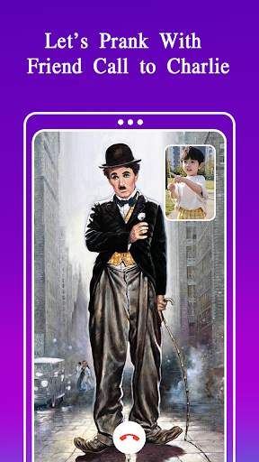 Charles Chaplin Funny Call & Fake call Video Prank screenshot 1