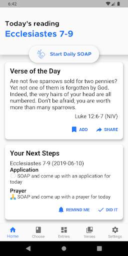 Daily SOAP - helping you read and study the Bible screenshot 1