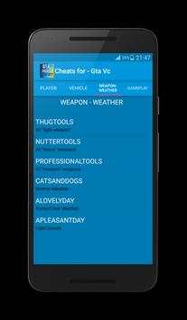 Cheats for Gta Vice City Plus screenshot 3