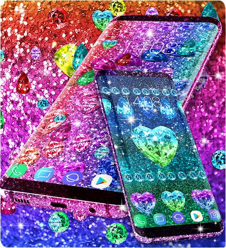 Colorful diamonds and gems live wallpaper screenshot 5