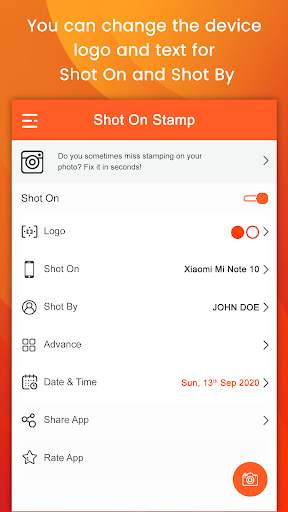 Shot on stamp photo ShotOn for Mi Watermark Camera screenshot 3