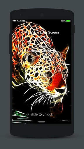 Animals Neon Lock Screen 1 تصوير الشاشة
