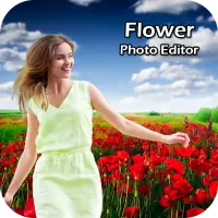 Flower Photo Frame : Cut Paste Editor icon