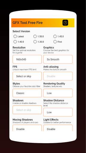 Gfx Tool For Free Fire Sensitivity - Fps Booster screenshot 1