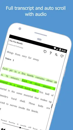 English Podcast & Transcript screenshot 1