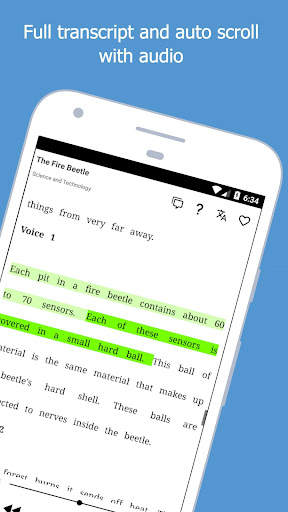 English Podcast & Transcript screenshot 1