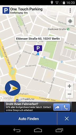 One Touch Parking Auto finden screenshot 1