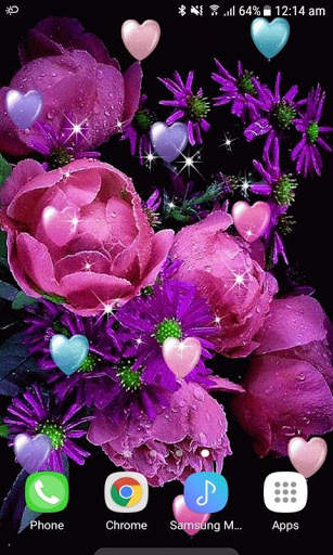 Flowers Hearts Live Wallpaper screenshot 2
