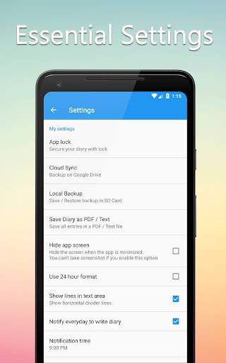 Private Journal - With Calendar, Lock, Themes 2020 8 تصوير الشاشة