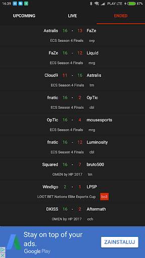 CS Live - live matches and results screenshot 3