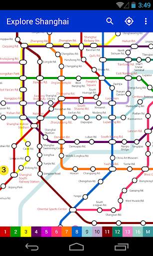 Explore Shanghai metro map screenshot 2