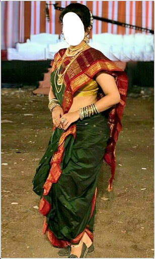 Women Trending Marathi Saree Photo Montage screenshot 1