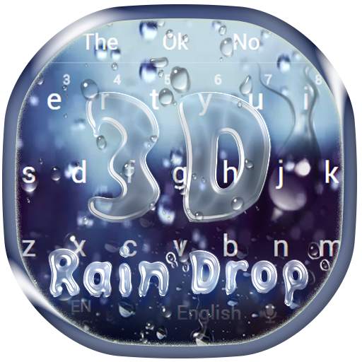 3D Falling Raindrop Keyboard 10102