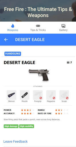 Guide for Free Fire New Tips, Weapons screenshot 2