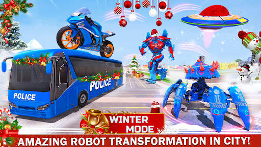 Bus Robot Car War - Robot Game screenshot 1
