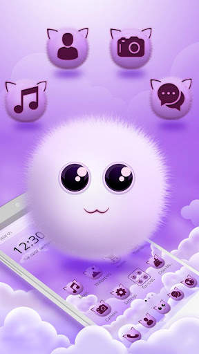 Pink Fluffy Chu Theme screenshot 1