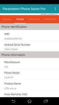 Parameters Phone Seven Pro screenshot 2