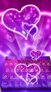 Neon Love Heart Keyboard screenshot 2