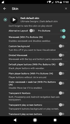 Poweramp v3 skin minimalist da screenshot 8