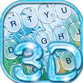 3D Glass Water Drop Keyboard Theme 10001006