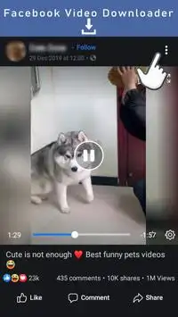 Video Downloader for Facebook App - No Watermark स्क्रीनशॉट 1