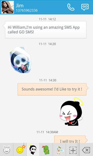 GO SMS HULA ANIMATED STICKER screenshot 4