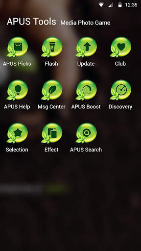 Green-APUS Launcher theme screenshot 3