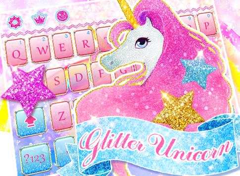 Glitter unicorn girl keyboard screenshot 4