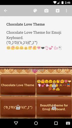 Chocolate Love Emoji Keyboard screenshot 4