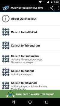 QuickCalicut KSRTC Bus Time screenshot 1