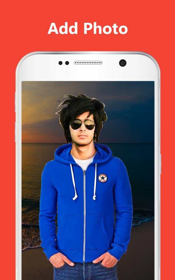 Men Sweatshirt Photo Montage screenshot 2