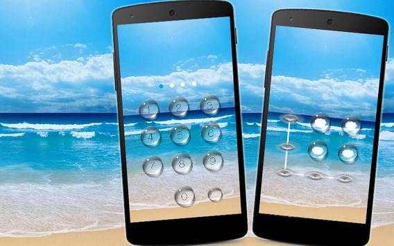 Green Applock Theme Beach screenshot 1