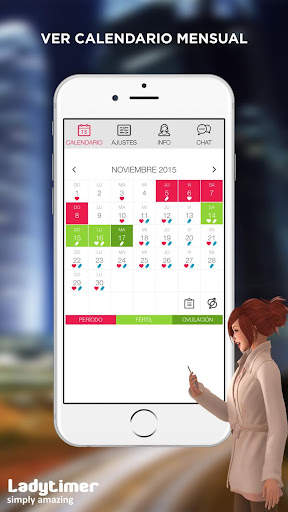 Ladytimer período y ovulación screenshot 2