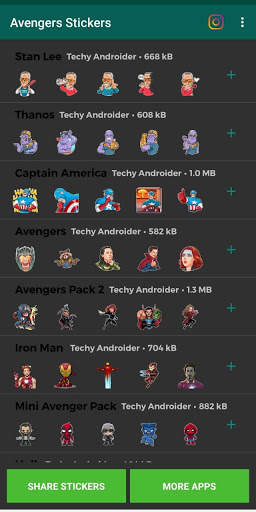 Avengers (Superhero) Stickers For WhatsApp screenshot 2