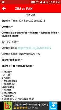 Dream11 Daily Prediction screenshot 2