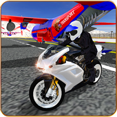 Real Police Airplane Bike Transport Driver icon