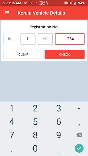 Kerala Vehicle Owner Details screenshot 1
