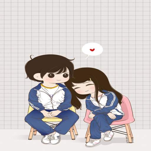 cute cartoon couple wallpaper 1.0