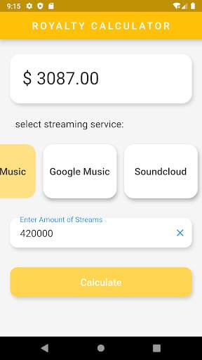 Song Royalty Calculator screenshot 4