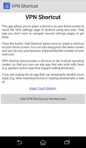 VPN Shortcut (free, no ads) screenshot 1