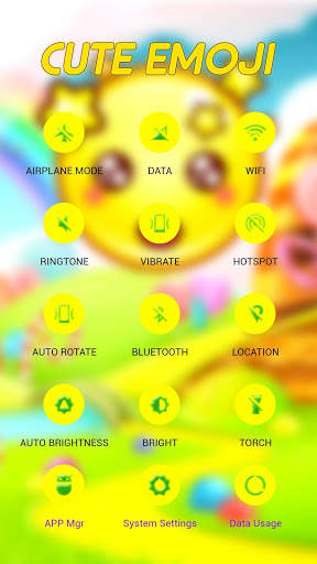 Yellow Cute Emoji APUS Launcher theme screenshot 3