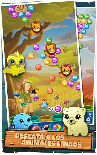 Rescate de Animales Lindos: Disparador de Burbujas screenshot 4